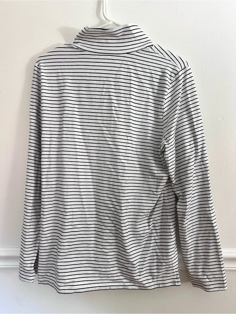 Talbots Hello Saturday M Half Zip Striped Pullover Neon Accent